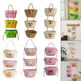 Maxbell Wall Hanging Basket Bohemian Woven Wall Basket for Living Room Bedroom Decor Pink Yellow Green