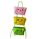 Maxbell Wall Hanging Basket Bohemian Woven Wall Basket for Living Room Bedroom Decor Pink Yellow Green