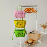 Maxbell Wall Hanging Basket Bohemian Woven Wall Basket for Living Room Bedroom Decor Pink Yellow Green