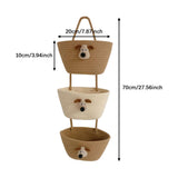 Maxbell Wall Hanging Basket Bohemian Woven Wall Basket for Living Room Bedroom Decor Brown and Beige