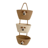 Maxbell Wall Hanging Basket Bohemian Woven Wall Basket for Living Room Bedroom Decor Brown and Beige