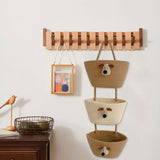 Maxbell Wall Hanging Basket Bohemian Woven Wall Basket for Living Room Bedroom Decor Brown and Beige