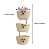 Maxbell Wall Hanging Basket Bohemian Woven Wall Basket for Living Room Bedroom Decor Beige