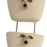 Maxbell Wall Hanging Basket Bohemian Woven Wall Basket for Living Room Bedroom Decor Beige