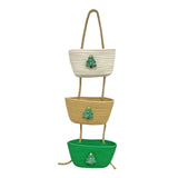 Maxbell Wall Hanging Basket Cartoon 3 Tiers Storage Bin for Laundry Bathroom Kitchen