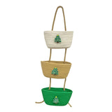 Maxbell Wall Hanging Basket Cartoon 3 Tiers Storage Bin for Laundry Bathroom Kitchen