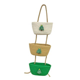 Maxbell Wall Hanging Basket Cartoon 3 Tiers Storage Bin for Laundry Bathroom Kitchen