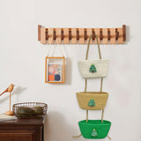 Maxbell Wall Hanging Basket Cartoon 3 Tiers Storage Bin for Laundry Bathroom Kitchen