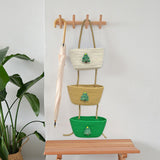 Maxbell Wall Hanging Basket Cartoon 3 Tiers Storage Bin for Laundry Bathroom Kitchen