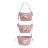 Maxbell Wall Hanging Basket Bohemian Woven Wall Basket for Living Room Bedroom Decor Pink