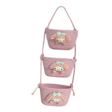 Maxbell Wall Hanging Basket Bohemian Woven Wall Basket for Living Room Bedroom Decor Pink