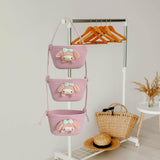 Maxbell Wall Hanging Basket Bohemian Woven Wall Basket for Living Room Bedroom Decor Pink
