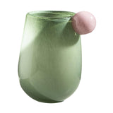 Maxbell Glass Flower Vase Dried Flower Arrangement for Dining Room Living Room Decor