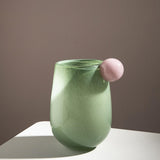 Maxbell Glass Flower Vase Dried Flower Arrangement for Dining Room Living Room Decor