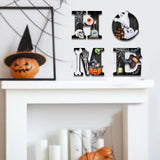 Maxbell Halloween Door Sign Wooden Spooky Holiday Decor Wall Plaque for Yard Window