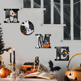 Maxbell Halloween Door Sign Wooden Spooky Holiday Decor Wall Plaque for Yard Window