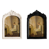 Maxbell Photo Frame Resin Ornament Tabletop Wall Hanging 15*20cm for Hallway Wedding Black