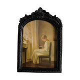 Maxbell Photo Frame Resin Ornament Tabletop Wall Hanging 15*20cm for Hallway Wedding Black
