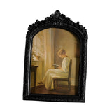 Maxbell Photo Frame Resin Ornament Tabletop Wall Hanging 15*20cm for Hallway Wedding Black