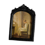 Maxbell Photo Frame Resin Ornament Tabletop Wall Hanging 15*20cm for Hallway Wedding Black
