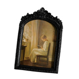 Maxbell Photo Frame Resin Ornament Tabletop Wall Hanging 15*20cm for Hallway Wedding Black