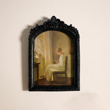 Maxbell Photo Frame Resin Ornament Tabletop Wall Hanging 15*20cm for Hallway Wedding Black