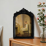 Maxbell Photo Frame Resin Ornament Tabletop Wall Hanging 15*20cm for Hallway Wedding Black