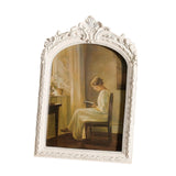 Maxbell Photo Frame Resin Ornament Tabletop Wall Hanging 15*20cm for Hallway Wedding White