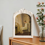 Maxbell Photo Frame Resin Ornament Tabletop Wall Hanging 15*20cm for Hallway Wedding White