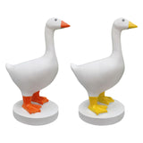 Maxbell Goose Statue Gifts Decorative Magnetic Goose Key Holder for Key Storage Desk Orange