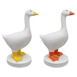 Maxbell Goose Statue Gifts Decorative Magnetic Goose Key Holder for Key Storage Desk Orange