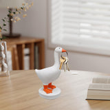 Maxbell Goose Statue Gifts Decorative Magnetic Goose Key Holder for Key Storage Desk Orange