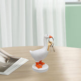 Maxbell Goose Statue Gifts Decorative Magnetic Goose Key Holder for Key Storage Desk Orange