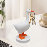Maxbell Goose Statue Gifts Decorative Magnetic Goose Key Holder for Key Storage Desk Orange