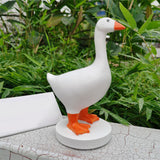 Maxbell Goose Statue Gifts Decorative Magnetic Goose Key Holder for Key Storage Desk Orange