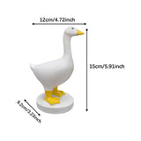 Maxbell Goose Statue Gifts Decorative Magnetic Goose Key Holder for Key Storage Desk Yellow