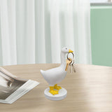 Maxbell Goose Statue Gifts Decorative Magnetic Goose Key Holder for Key Storage Desk Yellow