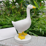Maxbell Goose Statue Gifts Decorative Magnetic Goose Key Holder for Key Storage Desk Yellow