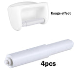 Maxbell 4x Toilet Paper Holder Spring Loaded Roller Utility Flexible Replacement Rod White