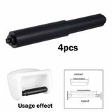Maxbell 4x Toilet Paper Holder Spring Loaded Roller Utility Flexible Replacement Rod Black