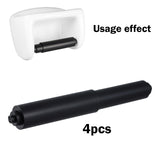 Maxbell 4x Toilet Paper Holder Spring Loaded Roller Utility Flexible Replacement Rod Black