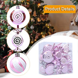 Maxbell 18Pcs Christmas Ball Ornaments Vivid Xmas Decor for Home Celebration Outdoor Pink