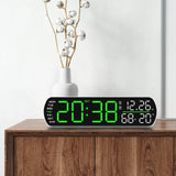 Maxbell Digital Alarm Clock Modern Digital Clock for Dining Room Classroom Farmhouse Green