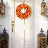 Maxbell Front Door Fall Harvest Wreath 40cm Garland for Festival Farmhouse Halloween