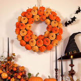 Maxbell Front Door Fall Harvest Wreath 40cm Garland for Festival Farmhouse Halloween