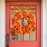 Maxbell Front Door Fall Harvest Wreath 40cm Garland for Festival Farmhouse Halloween