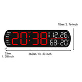 Maxbell Digital Alarm Clock Modern Digital Clock for Dining Room Classroom Farmhouse Red