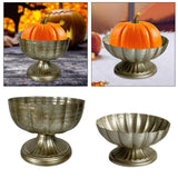 Maxbell Metal Vase Vintage Table Centerpiece Footed Bowl Vase for Wedding Home Party 20x16cm