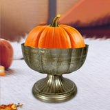 Maxbell Metal Vase Vintage Table Centerpiece Footed Bowl Vase for Wedding Home Party 20x16cm
