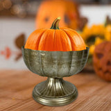 Maxbell Metal Vase Vintage Table Centerpiece Footed Bowl Vase for Wedding Home Party 20x16cm